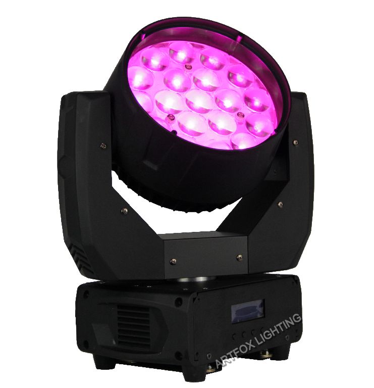 LED Moving Head:19x12w Osram Quad LEDs, Wash Beam 2-in-1